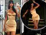 Maya Jama flaunts her incredible curves in a nude satin mini dress as she shares sexy snaps while teasing ‘something exciting is coming’