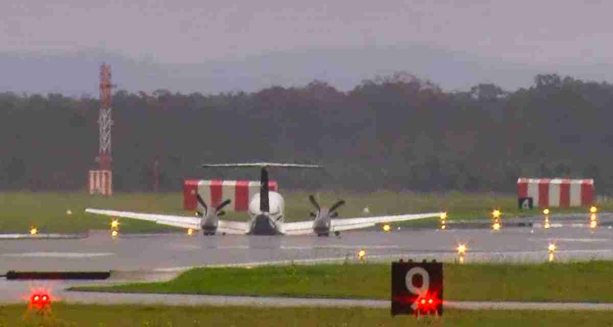 Plane makes emergency landing without landing gear after circling for 4 hours in Newcastle airport drama