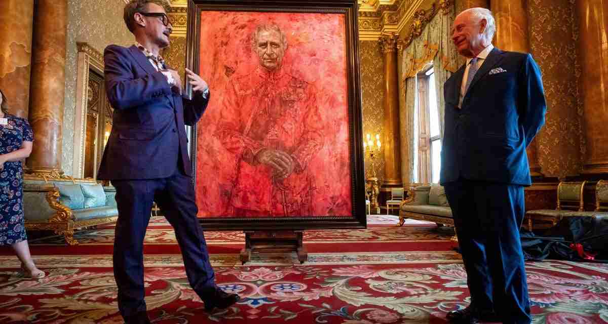 Artist reveals why his portrait of the King is so red