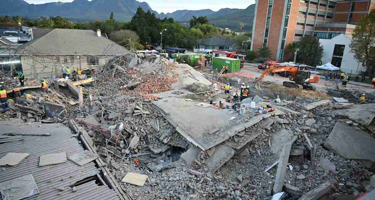 Watch live as rescue efforts continue after building collapse in South Africa