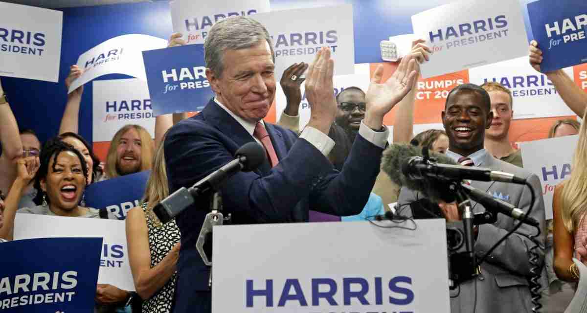 North Carolina governor Roy Cooper takes himself out of the running for Kamala Harris’ VP